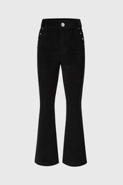 Pantalón Niña Cotelé Flare Negro