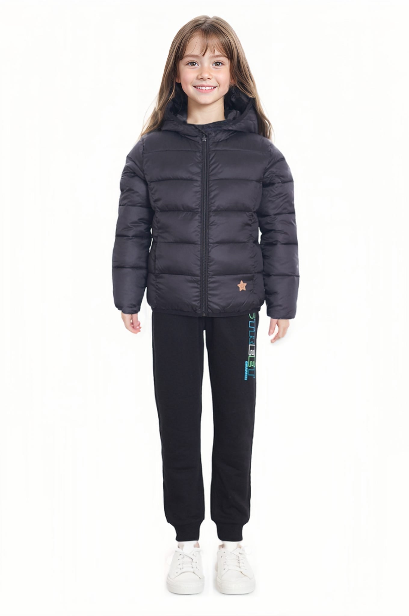 Parka Niña Clásica Negro