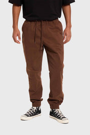 Pantalon jogger twill chocolate para hombre