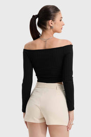 Polera Mujer Bardot C/Cierre Negro