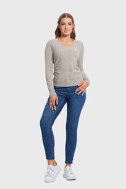 Polera Mujer Rib Camman Beige