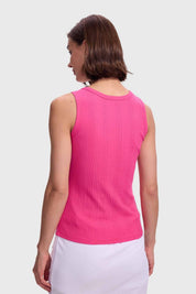 Polera Mujer Rib Rayas Y Fucsia