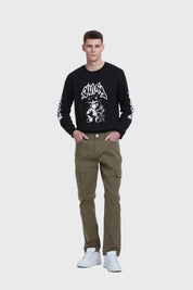 Jeans Hombre Slim Cargo Verde