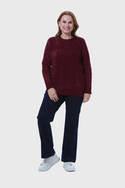 Sweater Mujer Tejido Morado