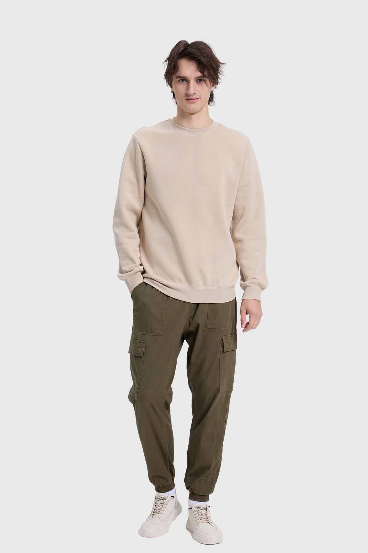 Polerón Hombre Básico Beige