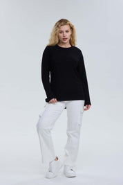Polera Mujer Rib Negro