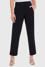 Pantalón Mujer Pinzas Negro