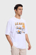 Polera Hombre Estampado Blanco