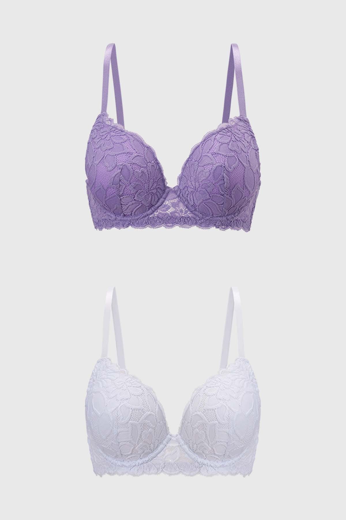 Sostén Mujer Bipack Algodón Lila