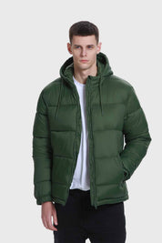 PARKA HOMBRE BÁSICA LISA VERDE