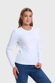 Polera Mujer Rib Blanco