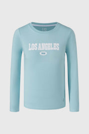POLERA NIÑA BÁSICA PRINT POSICIONAL CELESTE