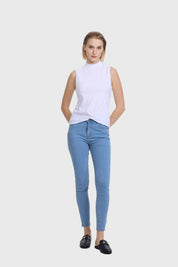 Polera Mujer Texturizada Nudo Blanco