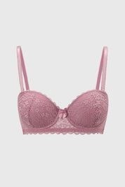 Sostén Mujer Strapless Encaje Rosa