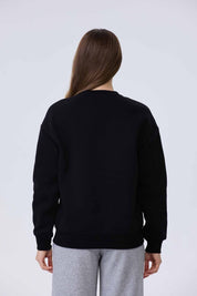 Polerón Mujer Oversize Print Negro