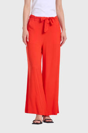 Pantalón Mujer Palazzo Pretina Naranjo