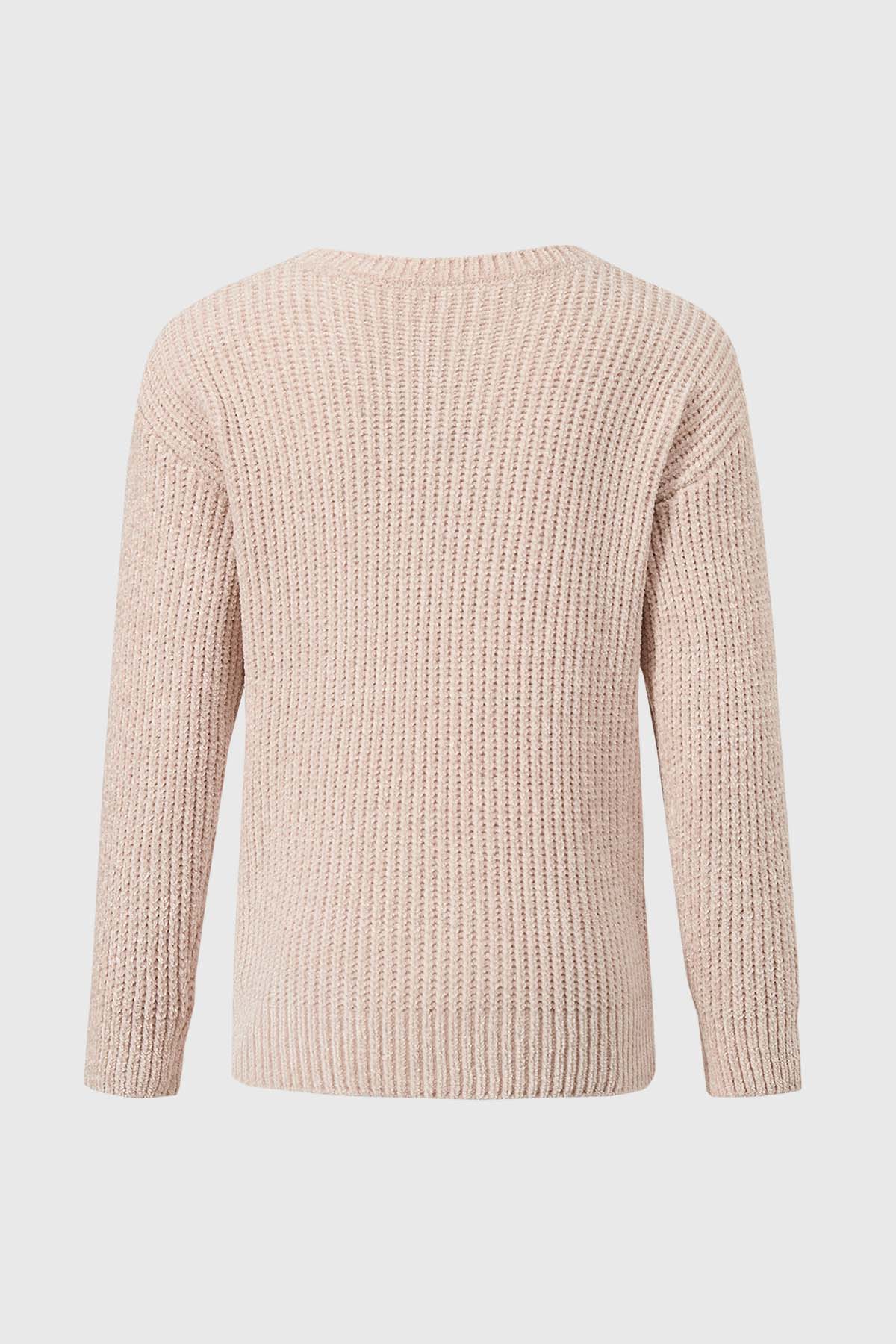 Sweater Niña Chenille Crudo