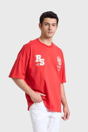Polera Hombre Oversize Rojo