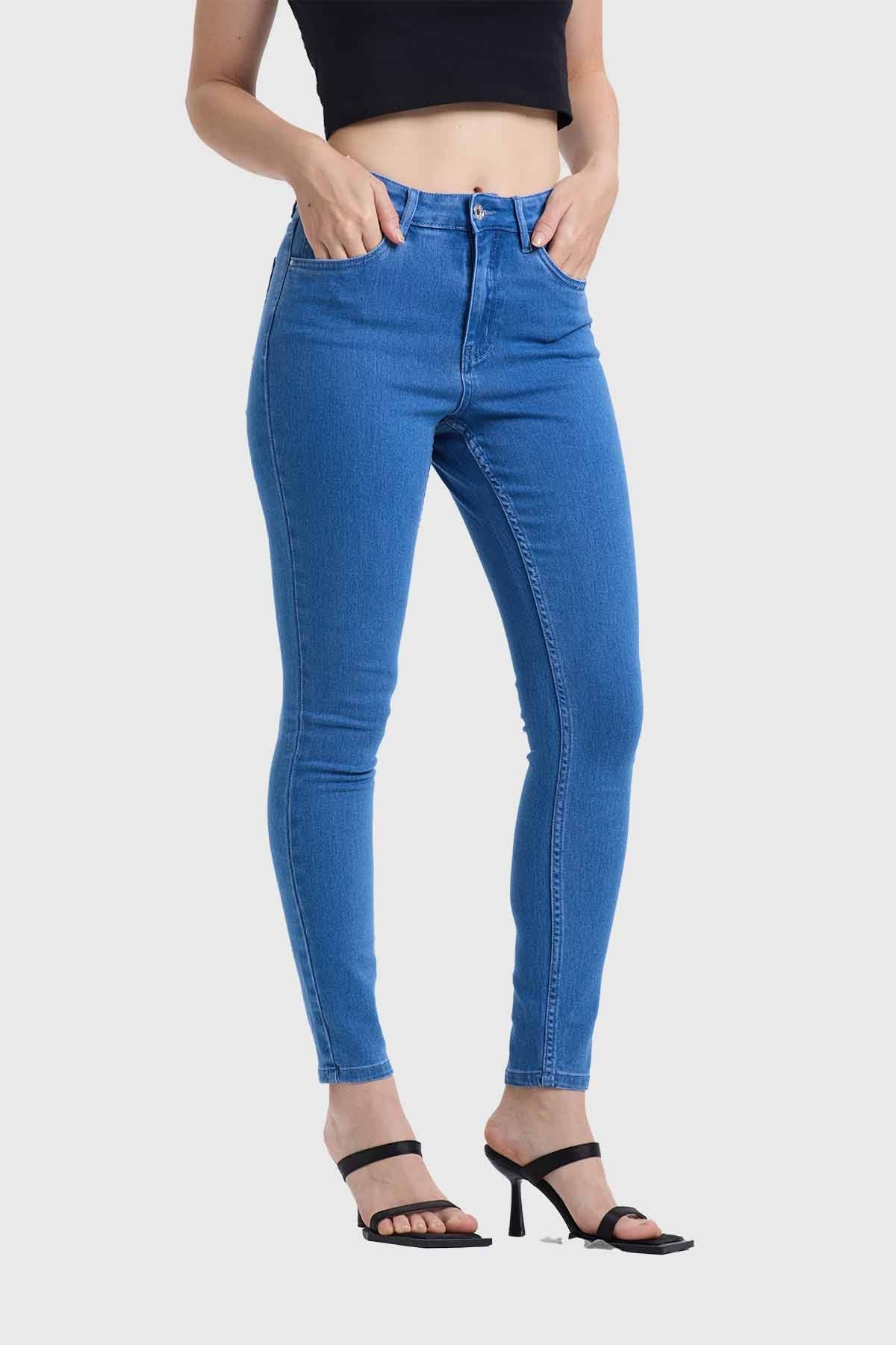 JEANS MUJER SUPER SKINNY EMILIA AZUL ELECTRICO I
