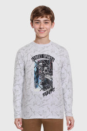 Polera Niño Print Blanco