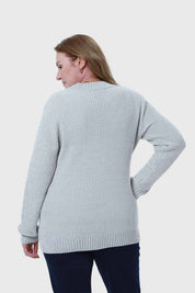 Sweater Mujer Tejido Gris