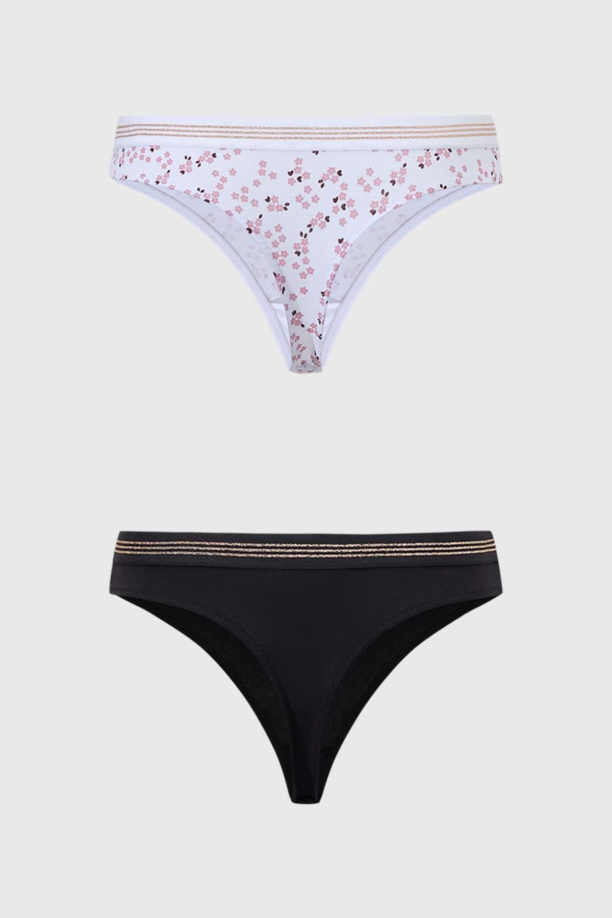 Calzón Mujer Bipack Colaless Print Blanco