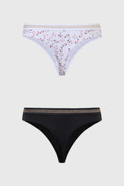 Calzón Mujer Bipack Colaless Print Blanco