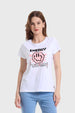 Polera Mujer Básica Print Blanco