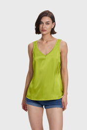 Blusa Mujer Satinada Verde