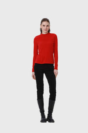 Polera Mujer Rib Rojo