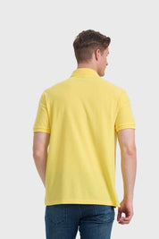 Polera Hombre Básica Piqué Amarillo