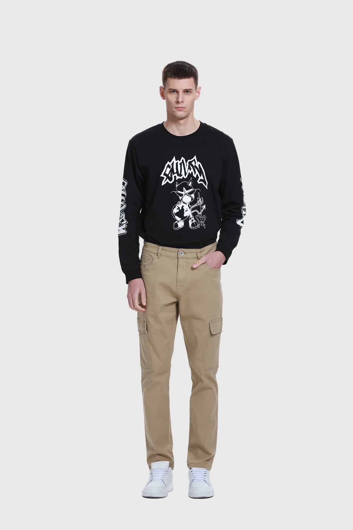 Jeans Hombre Slim Cargo Camel