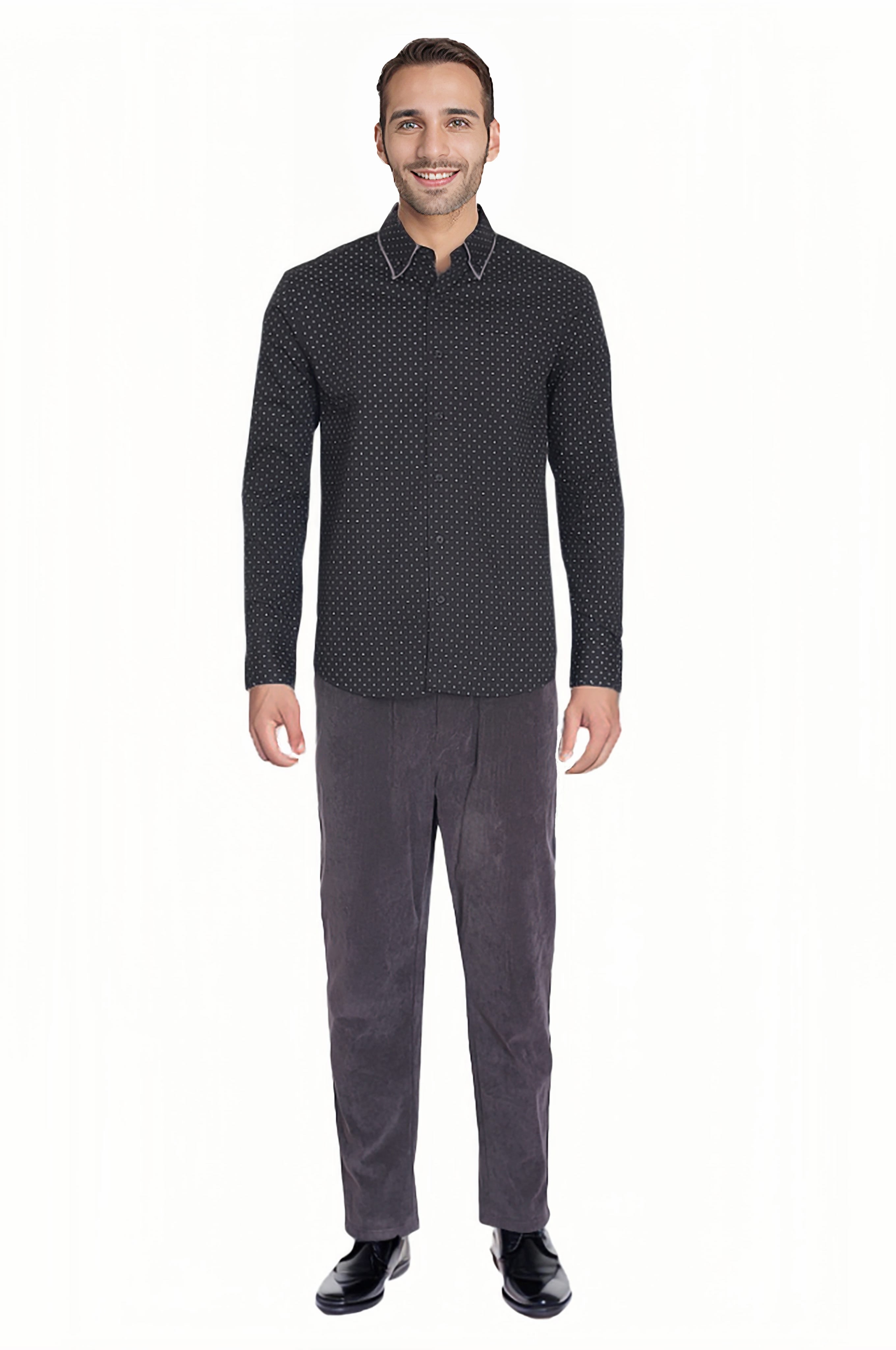 Camisa Hombre Print Negro