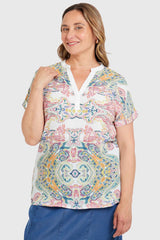 Polera Print Delantero Crudo