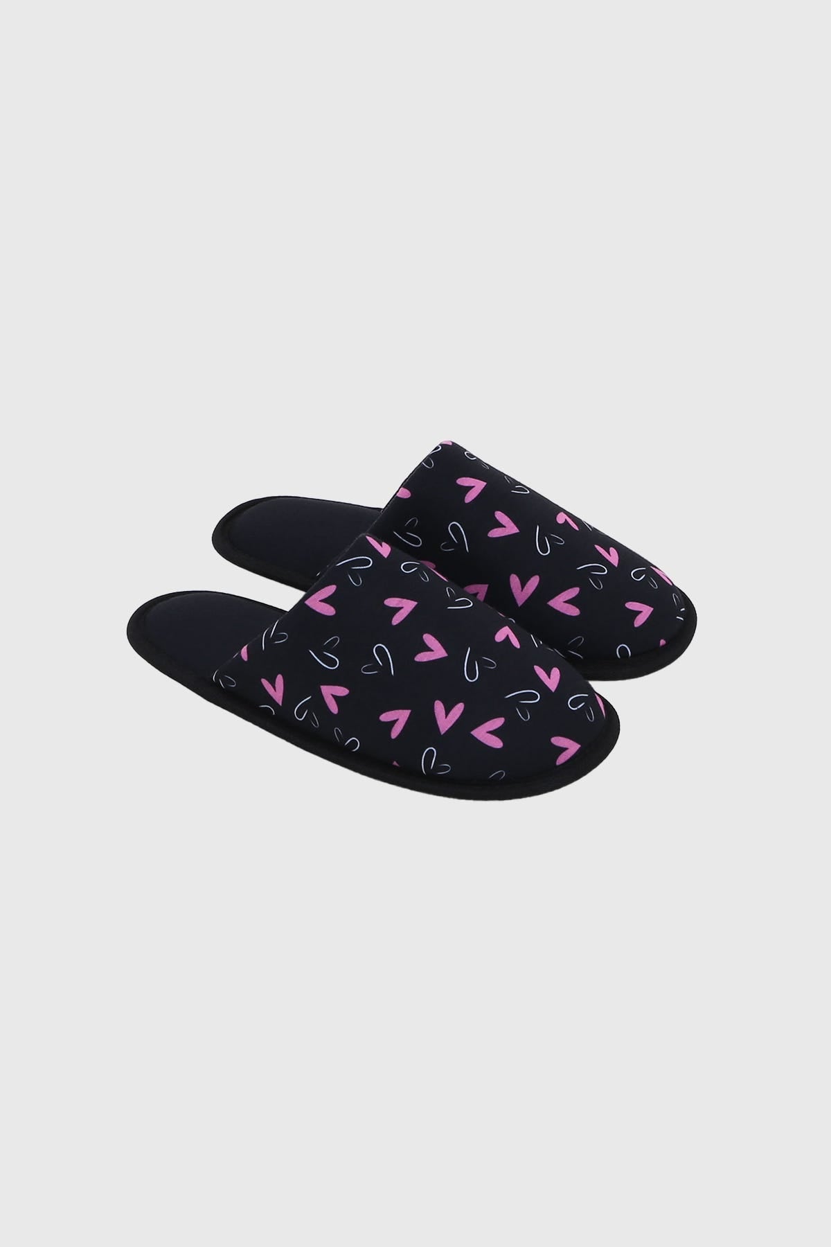Pantufla Mujer Estampada Negro