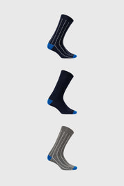 Calcetín Hombre Tripack Azul
