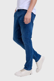 JEANS HOMBRE ROTURA BOLSILLO AZUL INDIGO