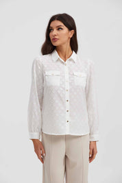 Blusa Mujer Abotónada Crudo