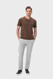 Pantalón Buzo Hombre Calce Recto Gris