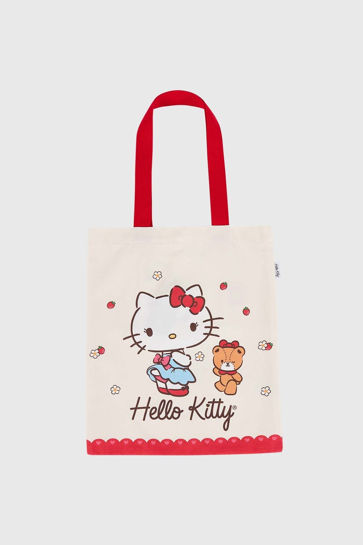 Bolsa Home Hello Kitty Flores Rojo