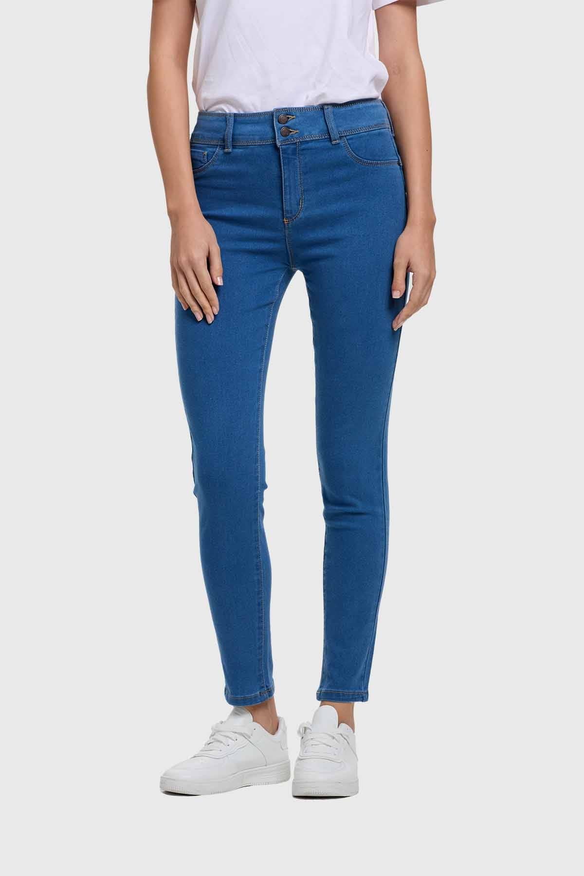 Jeans Mujer Skinny Jeny Azul