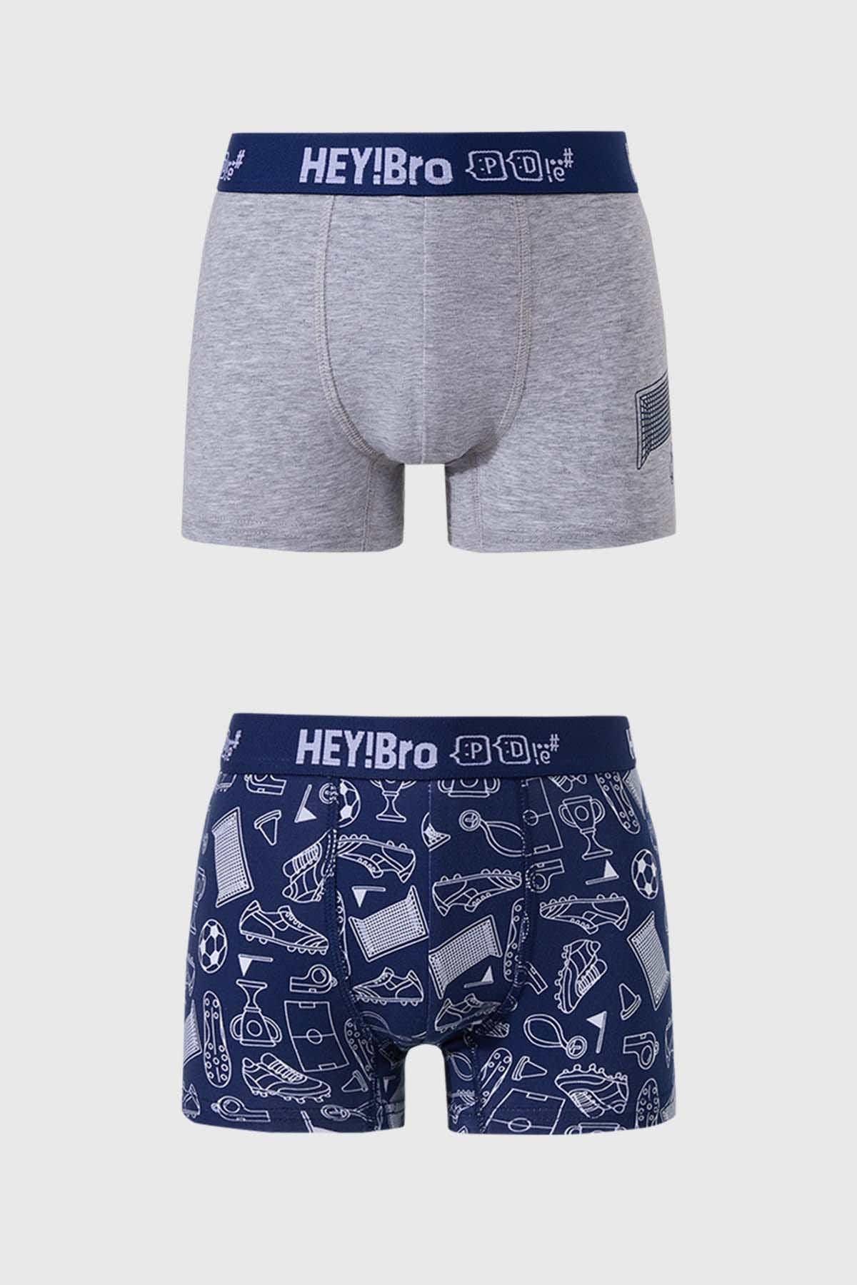Boxer Niño Bipack Gris