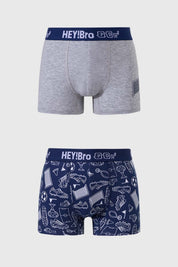Boxer Niño Bipack Gris