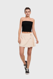 Polera Mujer Textura Strapless Negro