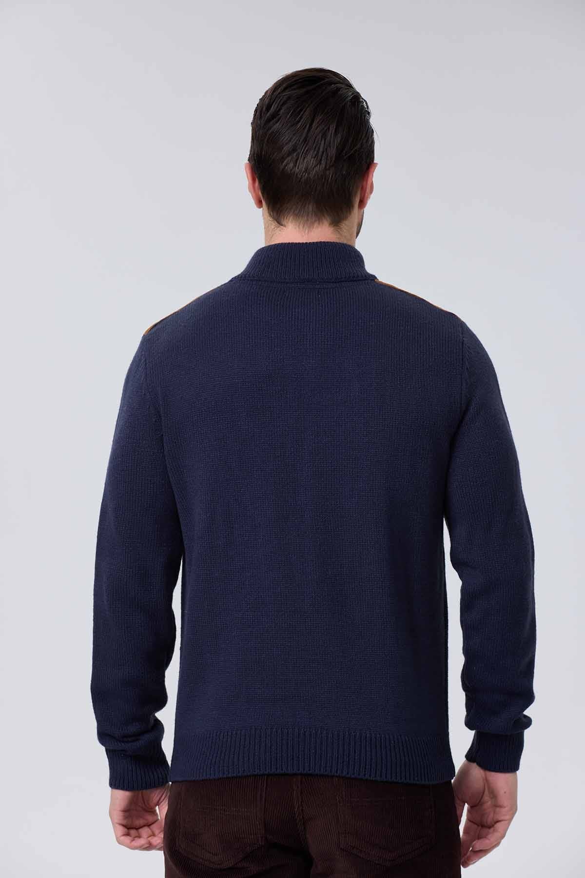Sweater Hombre 3 Botones Azul