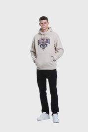 Polerón Hombre Print College Beige