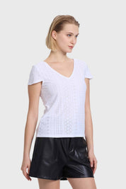 Polera Mujer Espalda Rebajada Blanco