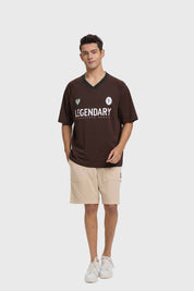 Polera Hombre Futbol Chocolate