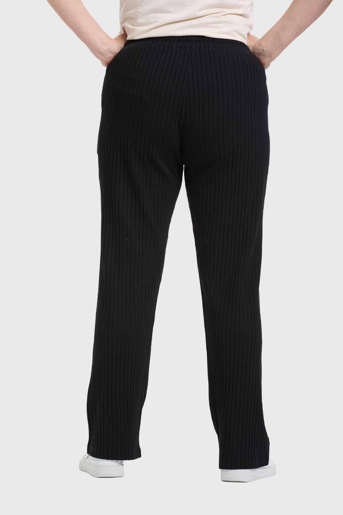 Pantalón Buzo Mujer Con Cordones Negro
