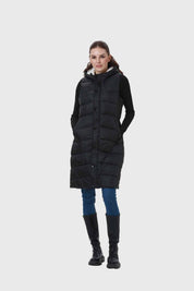 Parka Mujer Con Corte Horizontal Negro